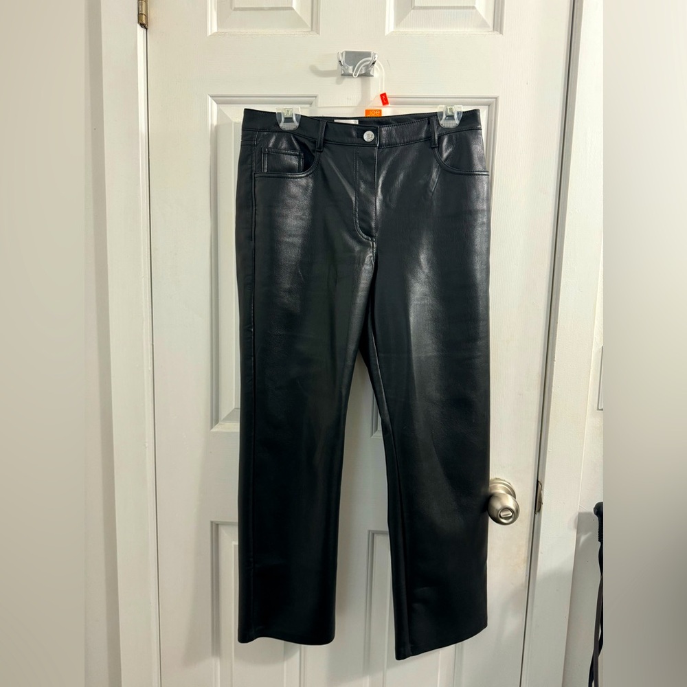 Black Faux Leather Pants